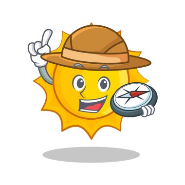 Explorer şirin güneş karakter karikatür