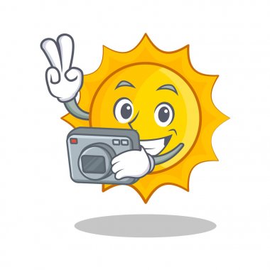 Fotoğraf şirin güneş karakter karikatür