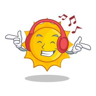 Dinleme müzik şirin güneş karakter karikatür