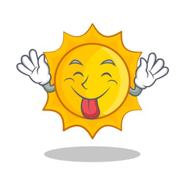 Şirin güneş karakter karikatür dil