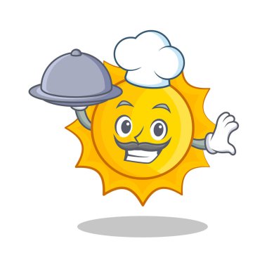 Şef foof şirin güneş karakter karikatür ile