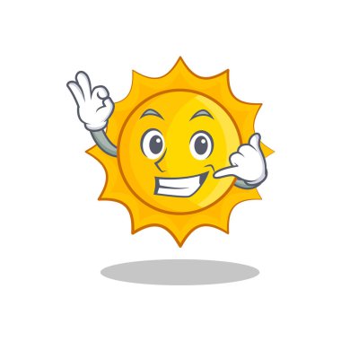 Şirin güneş karakter karikatür arama