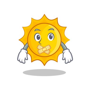 Sessiz şirin güneş karakter karikatür