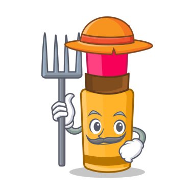 Çiftçi ruj karakter karikatür tarzı