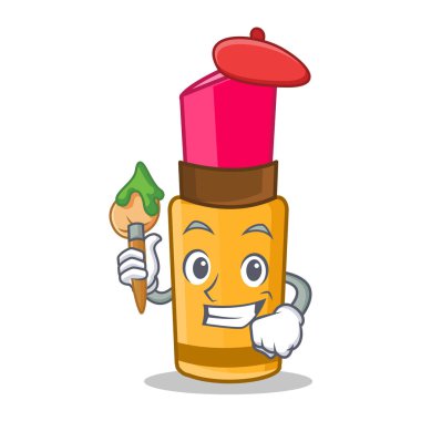 Sanatçı ruj karakter karikatür tarzı