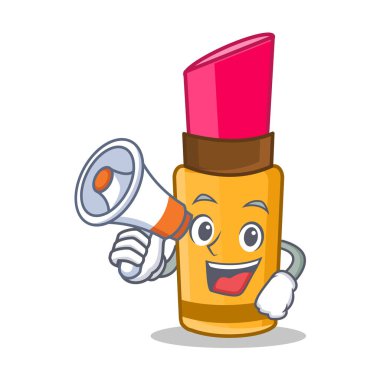 Megafon ruj karakter karikatür tarzı ile