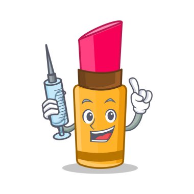 Hemşire ruj karakter karikatür tarzı