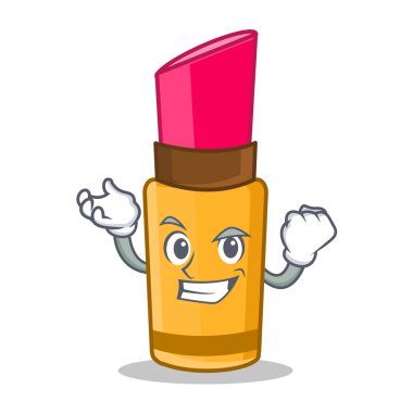 Başarılı ruj karakter karikatür tarzı