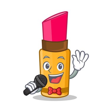 Ruj karakter karikatür tarzı şarkı