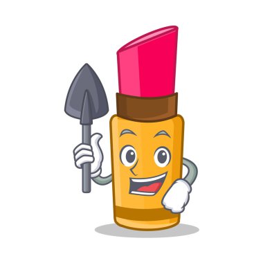 Madenci ruj karakter karikatür tarzı