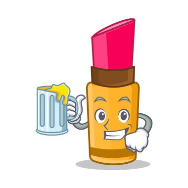 Suyu ruj karakter karikatür tarzı ile