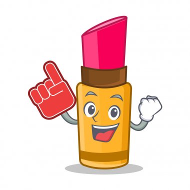 Köpük parmak ruj karakter karikatür tarzı