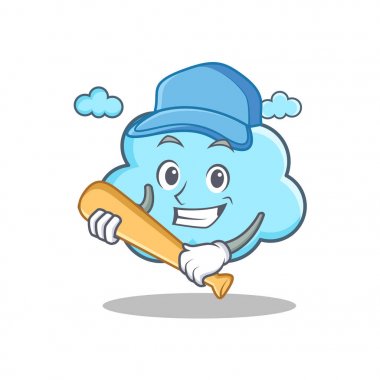 İskambil beyzbol şirin bulut karakter karikatür