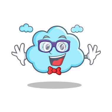 Geek şirin bulut karakter karikatür