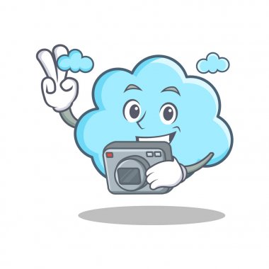 Fotoğraf şirin bulut karakter karikatür