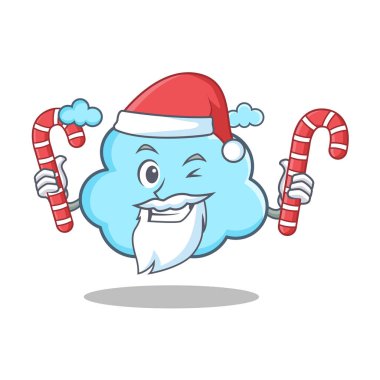 Santa şeker şirin bulut karakter karikatür ile