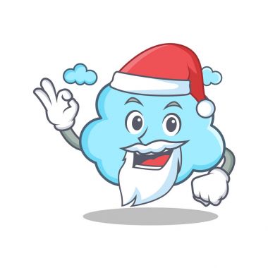 Santa şirin bulut karakter karikatür