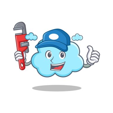 Tesisatçı şirin bulut karakter karikatür