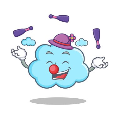 Şirin bulut karakter karikatür hokkabazlık