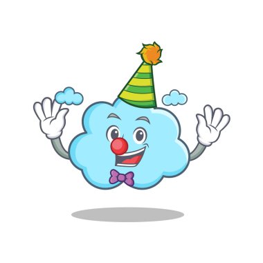 Palyaço şirin bulut karakter karikatür