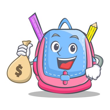 Para çanta okul çantası karakter karikatür ile