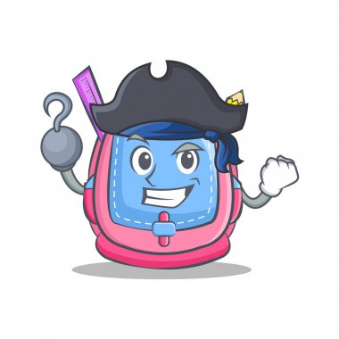 Korsan okul çantası karakter karikatür