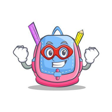 Süper kahraman okul çantası karakter karikatür