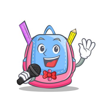 Şarkı okul çantası karakter karikatür
