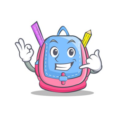 Okul çantası karakter karikatür arama