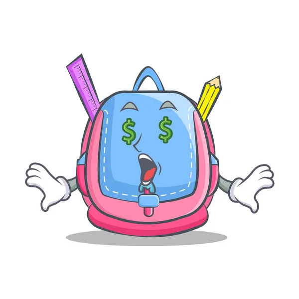 Мультфильм про школьную сумку — стоковый вектор
