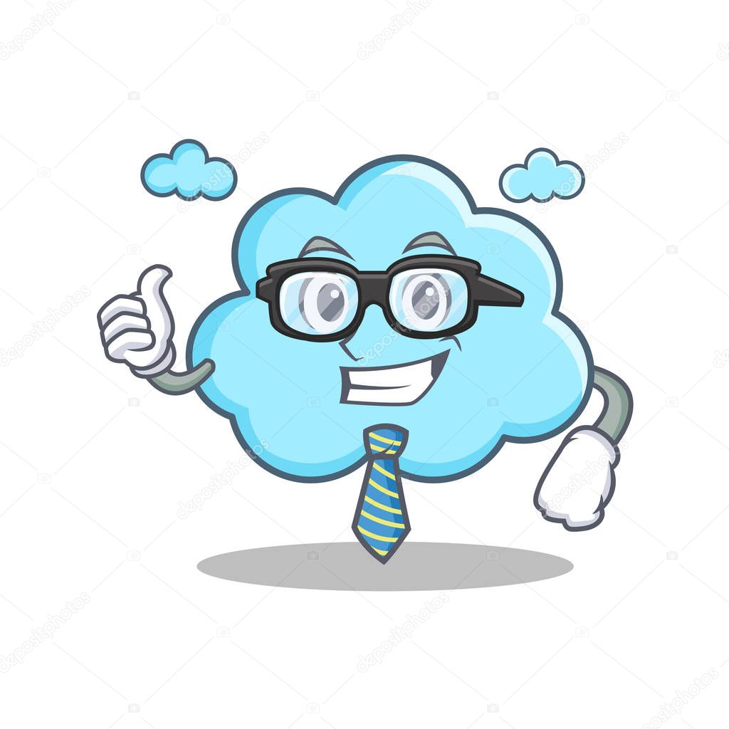 Businessman cute cloud character cartoon