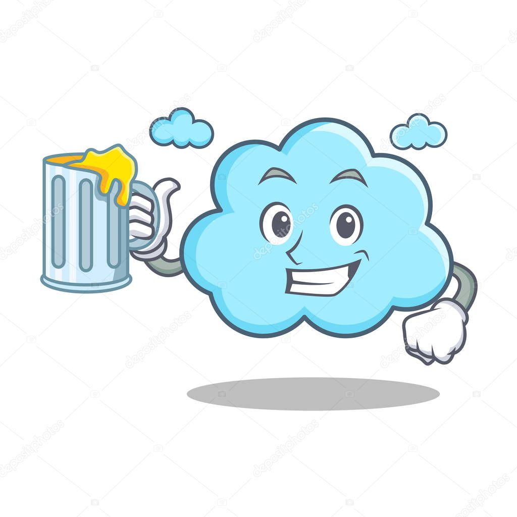 With juice cute cloud character cartoon