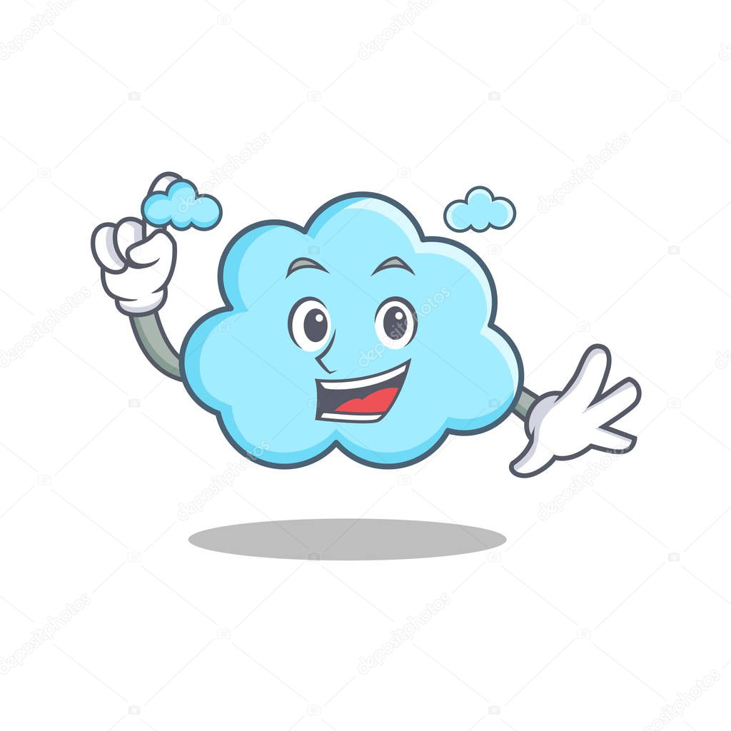 Finger cute cloud character cartoon