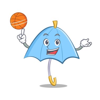 Oyun Basketbol mavi şemsiye karakter karikatür