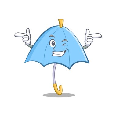 Wink mavi şemsiye karakter karikatür