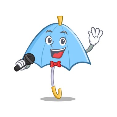 Şarkı mavi şemsiye karakter karikatür