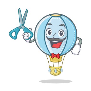 Kuaför hava balon karakter karikatür