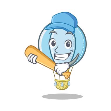 İskambil beyzbol hava balon karakter karikatür