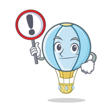 İşareti hava balon karakter karikatür ile