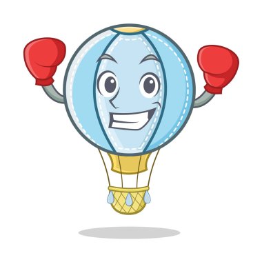 Boks hava balon karakter karikatür