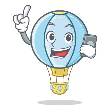 Dizüstü hava balon karakter karikatür ile