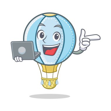 İşareti hava balon karakter karikatür ile