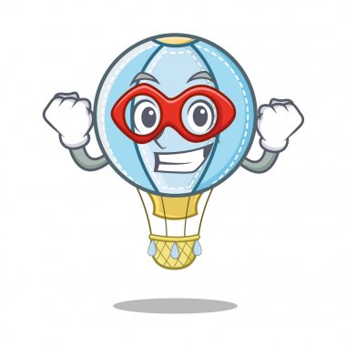 Süper kahraman hava balon karakter karikatür