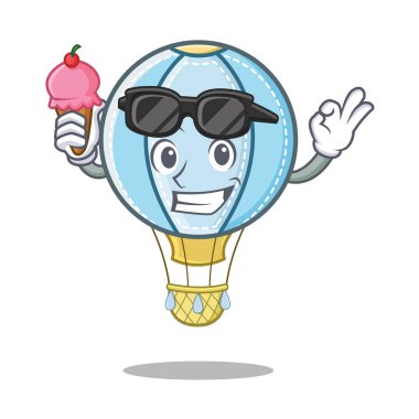 Dondurma hava balon karakter karikatür ile