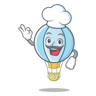 Şef hava balon karakter karikatür