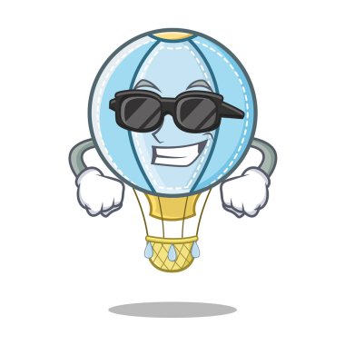 Süper serin hava balon karakter karikatür