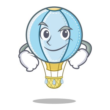 Smirking hava balon karakter karikatür