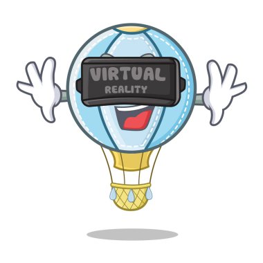 Sanal gerçeklik hava balon karakter karikatür ile