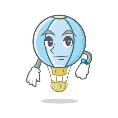 Bekleyen hava balon karakter karikatür