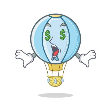 Para göz hava balon karakter karikatür